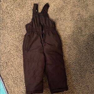 Kids black Snow Bib Overalls